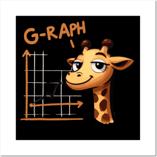 Graph Giraffe (Back Print) Posters and Art